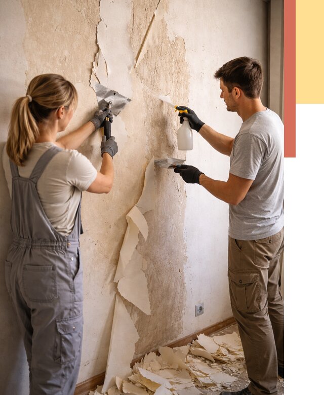 Снятие старых обоев в Магадане от 5367 руб. под ключ недорого | ОТДЕЛОЧНИК-Мгд