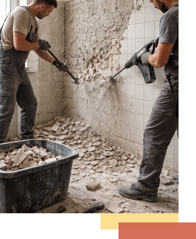 Демонтаж плитки со стен в Магадане быстро и аккуратно