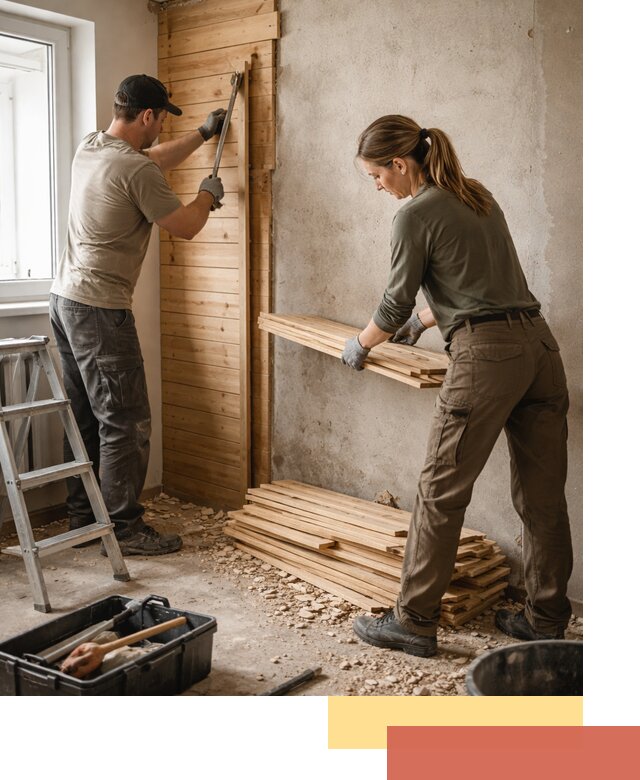 Демонтаж вагонки со стен в Магадане — профессиональный демонтаж