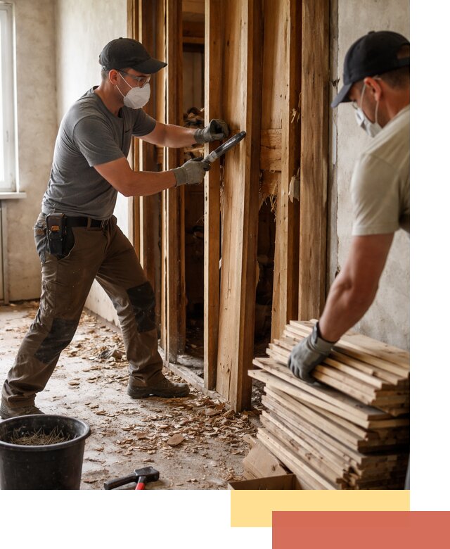 Демонтаж деревянных перегородок в Магадане быстро и аккуратно