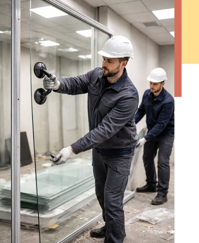 Демонтаж стеклянных перегородок в Магадане от 3271 руб. — быстро и недорого | ОТДЕЛОЧНИК-Мгд