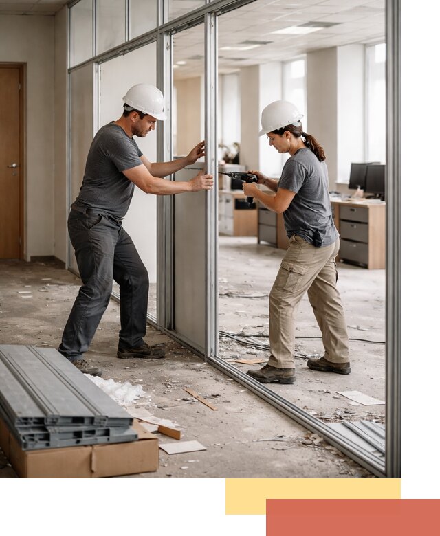 Демонтаж алюминиевых перегородок в Магадане быстро и аккуратно