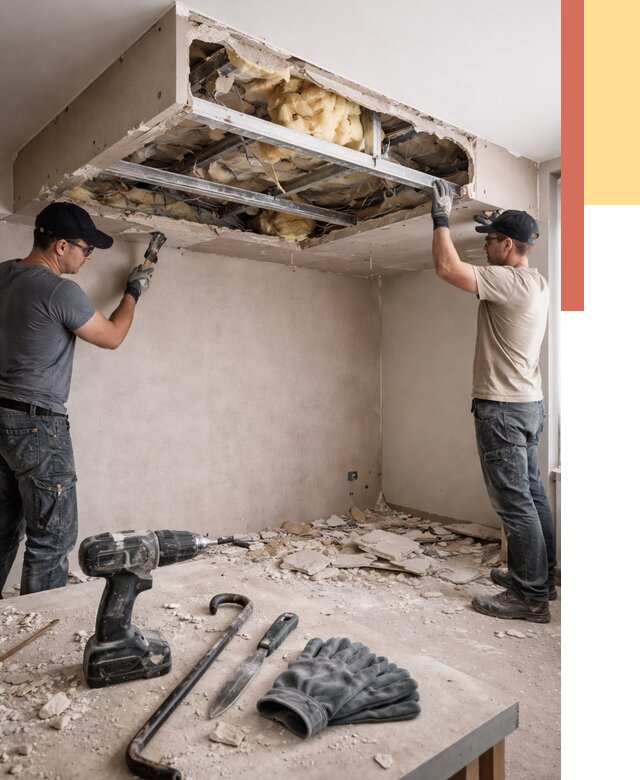 Демонтаж короба из гипсокартона в Магадане от 1554 руб. — быстро и недорого | ОТДЕЛОЧНИК-Мгд