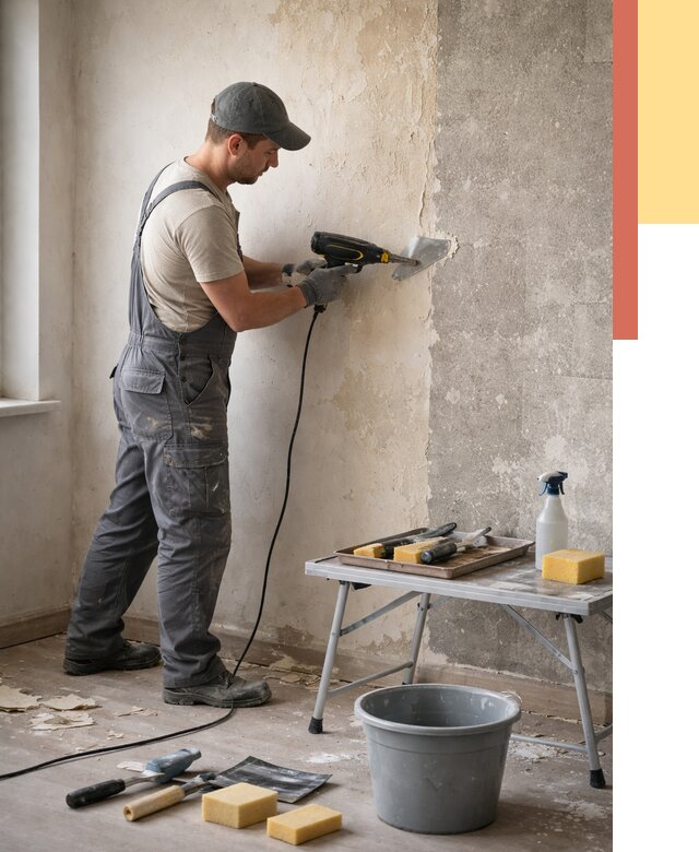 Очистка стен от клея в Магадане от 1891 руб. — снятие и удаление клея со стен | ОТДЕЛОЧНИК-Мгд