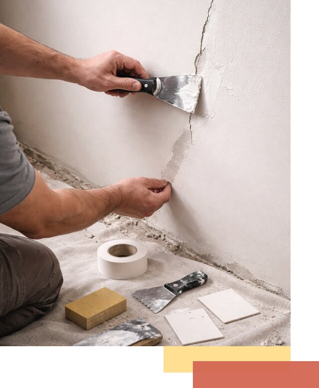 Заделка трещин и сколов в стенах и потолках в Магадане