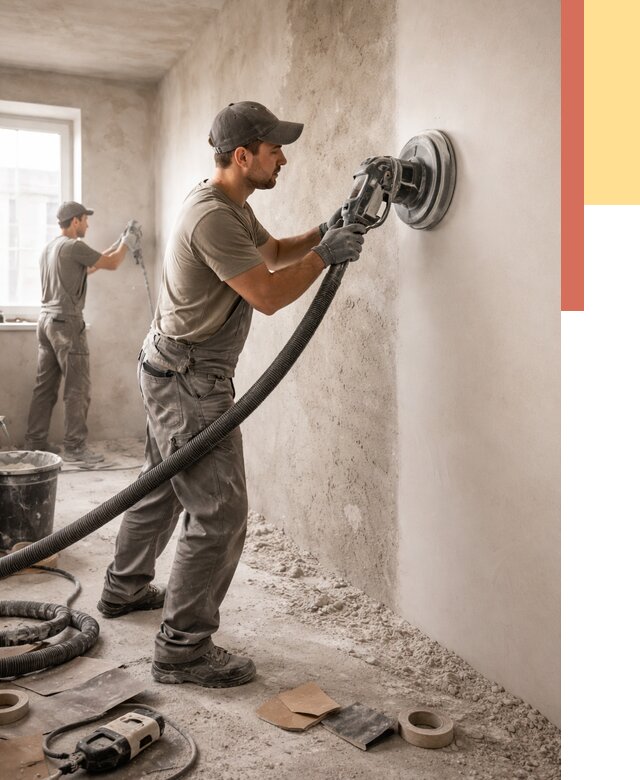 Шлифовка стен в Магадане от 1227 руб/м2 — быстро и недорого | ОТДЕЛОЧНИК-Мгд