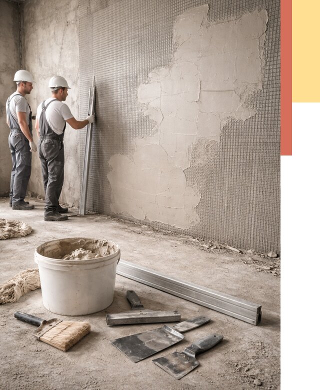 Штукатурка стен по сетке в Магадане от 5623 руб./м2 — быстро и недорого | ОТДЕЛОЧНИК-Мгд