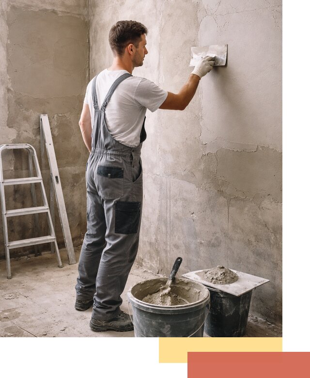 Штукатурка стен в ванной под ключ в Магадане