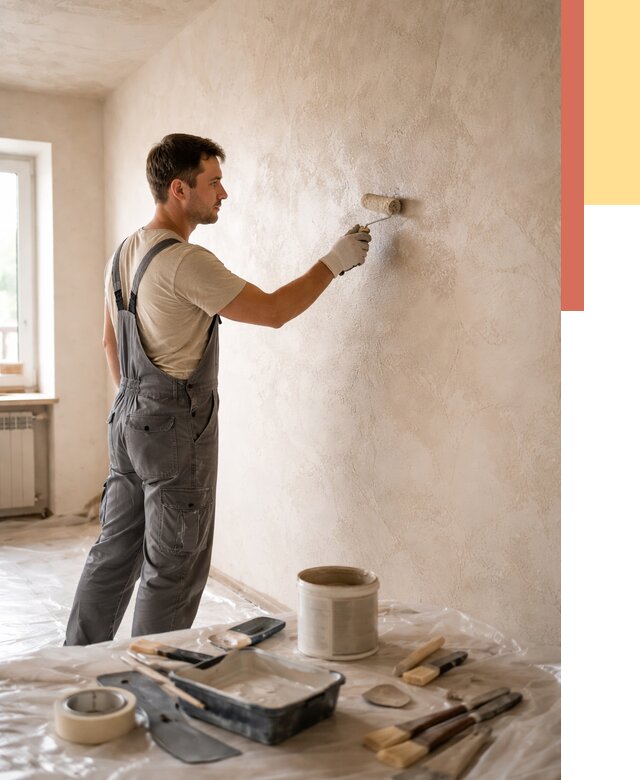 Нанесение лессирующей краски по декоративке в Магадане от 1789 руб. | ОТДЕЛОЧНИК-Мгд