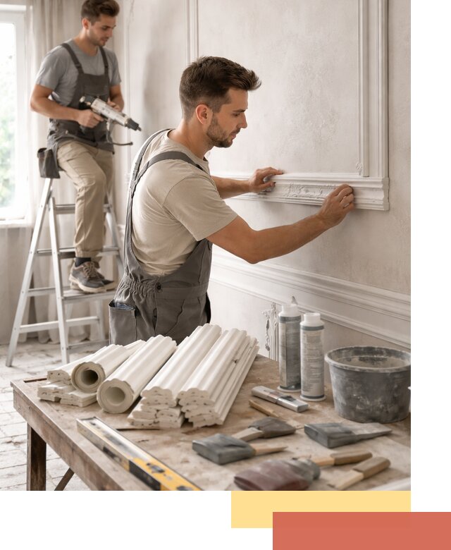 Монтаж лепнины на стены в Магадане профессионально и качественно