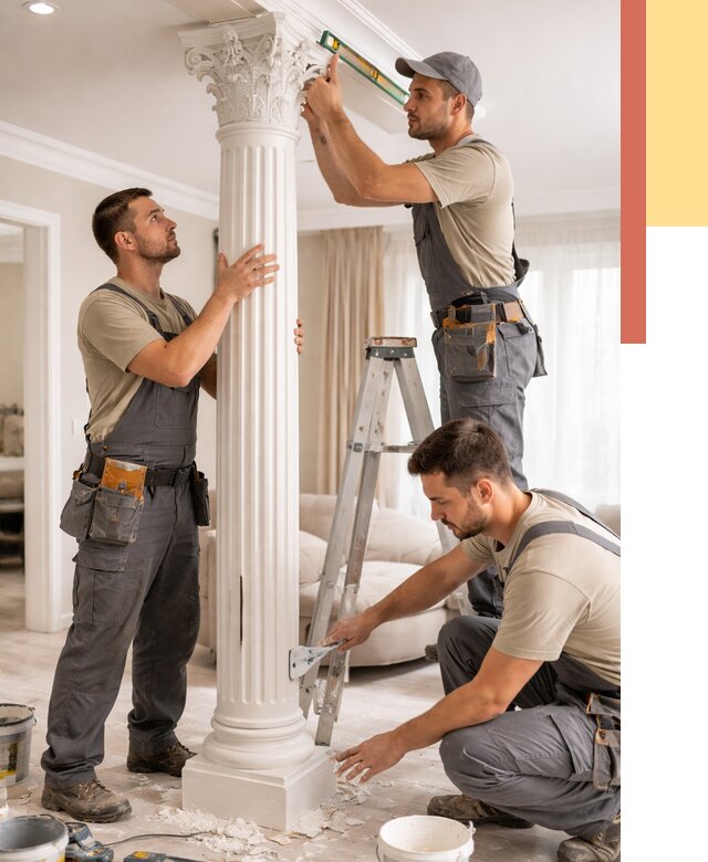 Установка декоративных колонн в Магадане от 12268 руб. под ключ | ОТДЕЛОЧНИК-Мгд