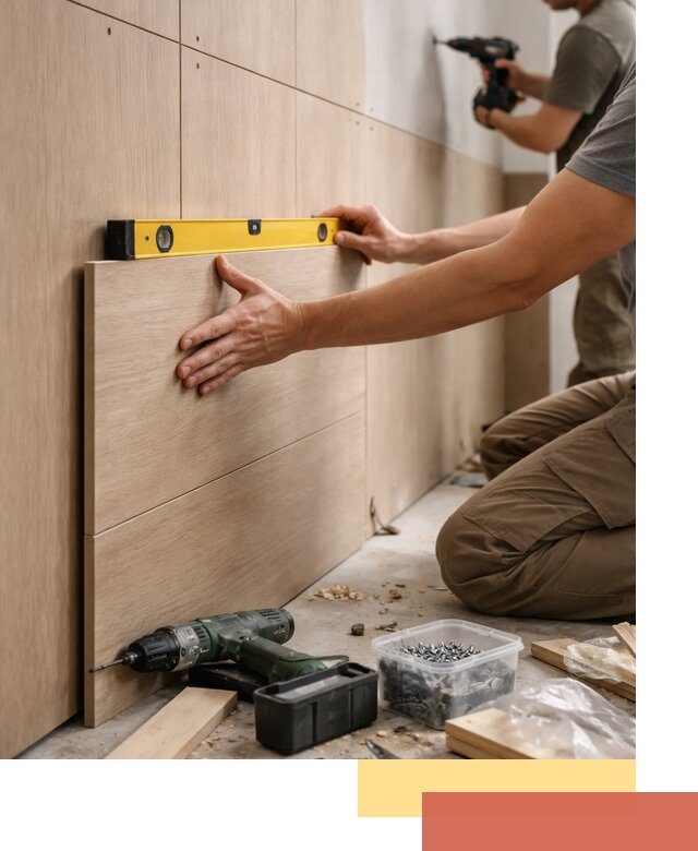 Профессиональный монтаж МДФ панелей на стены в Магадане