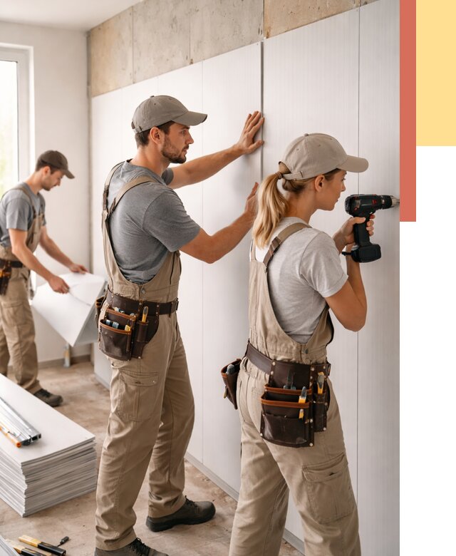 Монтаж ПВХ панелей на стены в Магадане от 460 руб/м2 — быстро и недорого | ОТДЕЛОЧНИК-Мгд