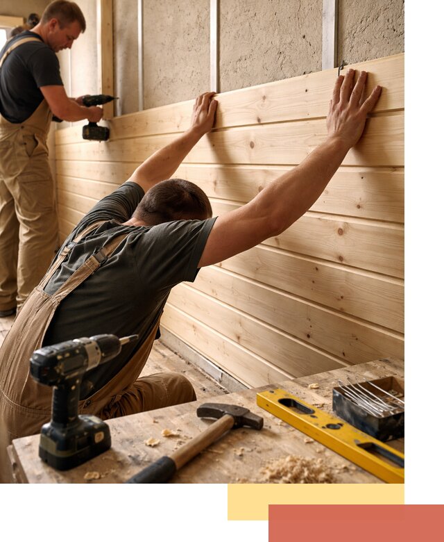 Монтаж деревянной вагонки на стены в Магадане быстро и качественно