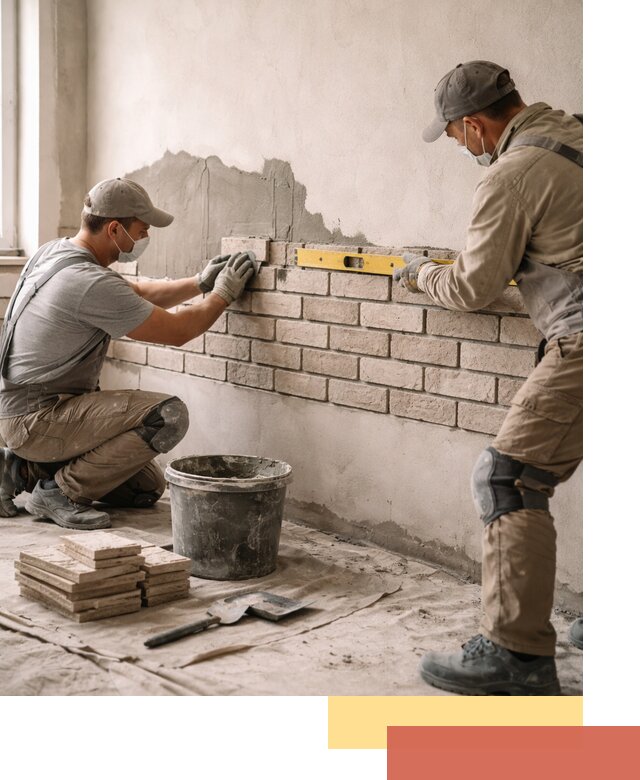 Монтаж декоративного кирпича профессионально в Магадане