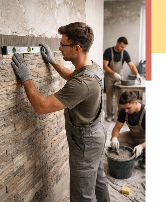 Монтаж искусственного камня в Магадане от 4600 руб. под ключ | ОТДЕЛОЧНИК-Мгд