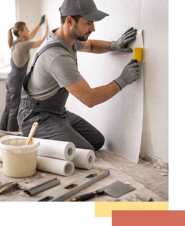 Поклейка стеклообоев профессионально в Магадане