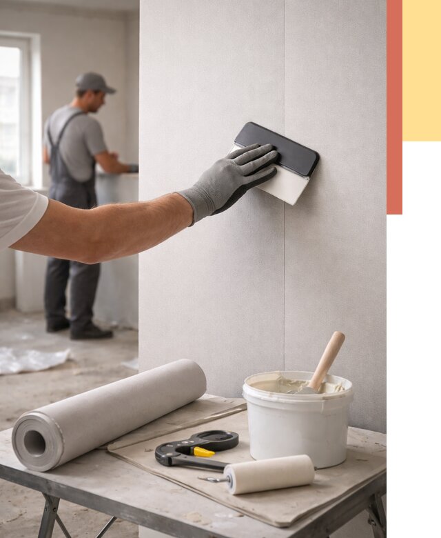 Поклейка обоев под покраску в Магадане от 3578 руб. за м2 | ОТДЕЛОЧНИК-Мгд