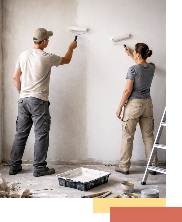 Окраска стен по стеклохолсту в Магадане качественно и долговечно