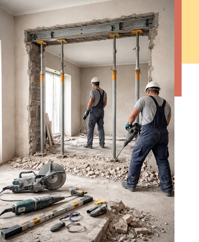 Прорезка проема в стене в Магадане от 4600 руб. — быстро и недорого | ОТДЕЛОЧНИК-Мгд