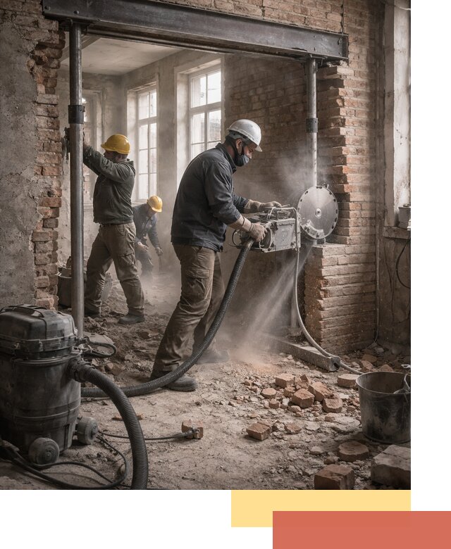 Прорезка проема в стене под дверной или оконный проем в Магадане