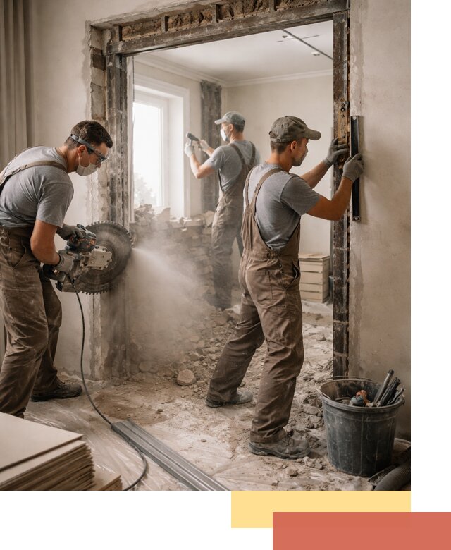 Расширение дверного проема под установку новой двери в Магадане