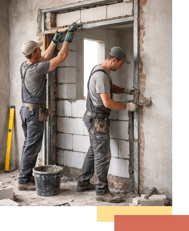 Закладка дверного проема под ключ в Магадане: демонтаж, монтаж, отделка