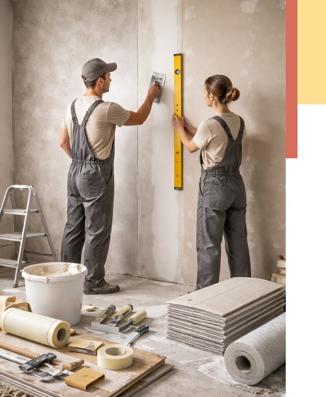 Отделка стен в Магадане от 1533 руб/м² — недорого, быстро, под ключ | ОТДЕЛОЧНИК-Мгд