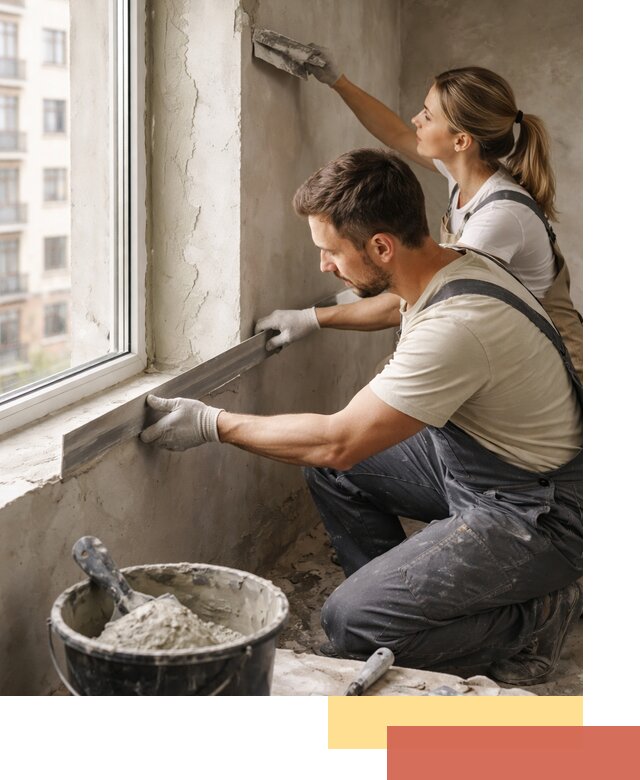 Штукатурка откосов дверей и окон профессионально в Магадане