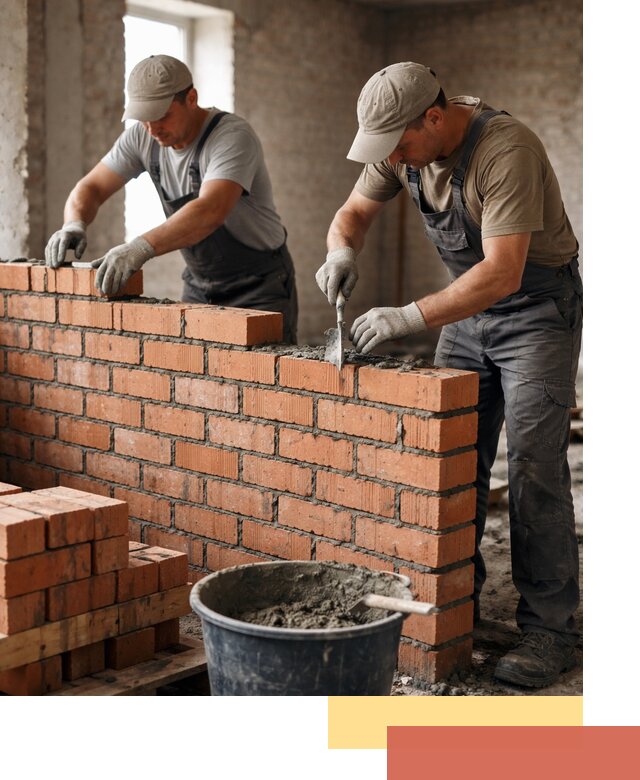 Кладка кирпичных перегородок под ключ в Магадане