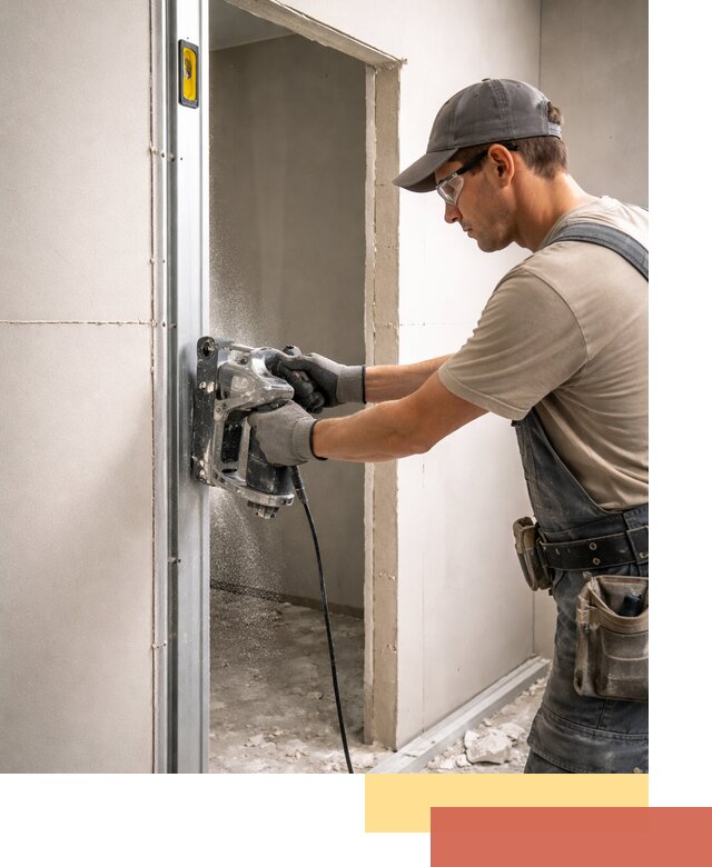 Устройство дверного проема в перегородке в Магадане