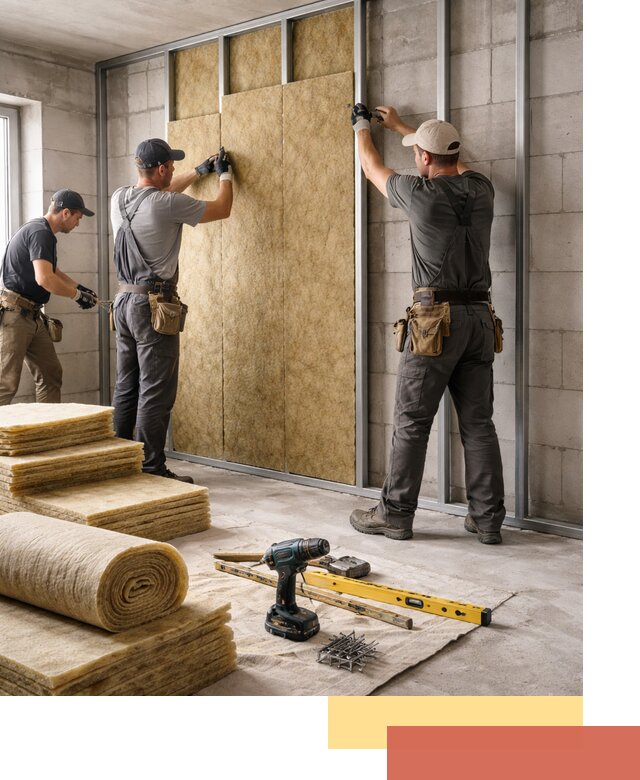 Шумоизоляция перегородок из блоков в Магадане — монтаж и защита шумоизоляцией