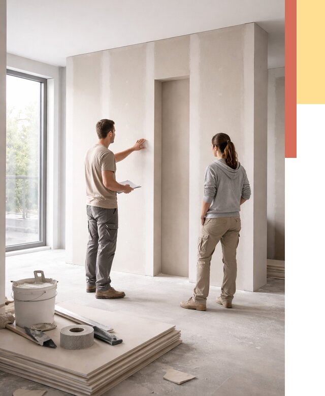 Зонирующая перегородка из гипсокартона в Магадане от 2862 руб. под ключ | ОТДЕЛОЧНИК-Мгд