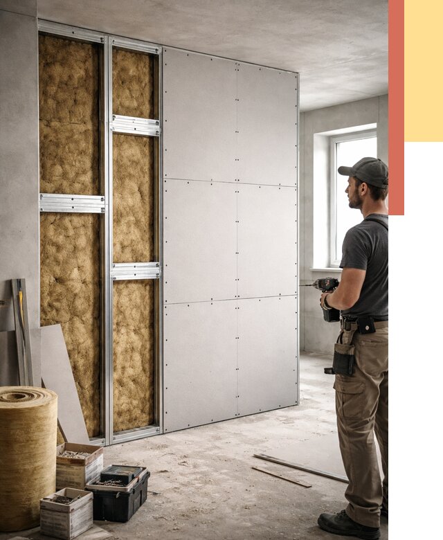 Усиленная перегородка под навеску в Магадане от 13085 руб. — монтаж под ключ | ОТДЕЛОЧНИК-Мгд