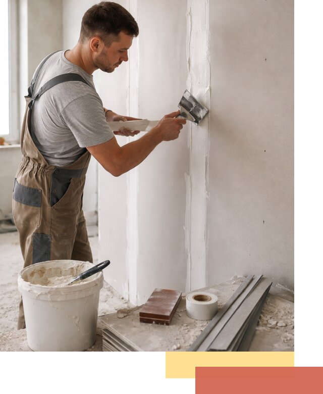 Шпаклевка перегородок из гипсокартона в Магадане качественно и быстро