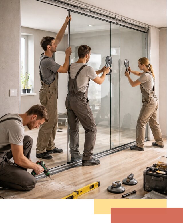 Изготовление стеклянных перегородок на заказ в Магадане