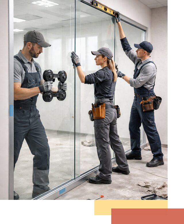 Профессиональный монтаж стеклянных перегородок в Магадане