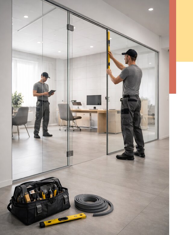 Цельностеклянные перегородки под ключ в Магадане от 9712 руб. — монтаж и цены | ОТДЕЛОЧНИК-Мгд