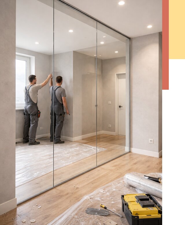 Безрамные стеклянные перегородки в Магадане — монтаж от 9712 руб. | ОТДЕЛОЧНИК-Мгд