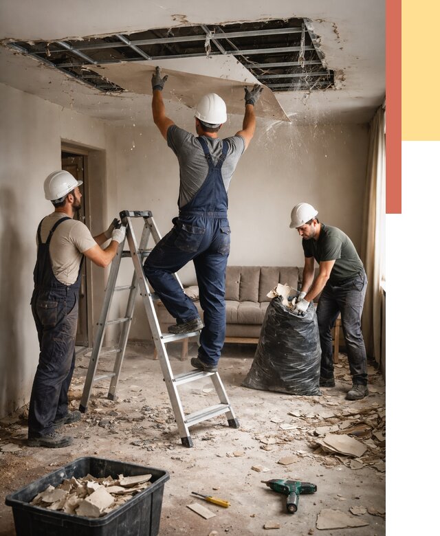 Демонтаж гипсокартонного потолка в Магадане от 429 руб. за м2 — ОТДЕЛОЧНИК-Мгд