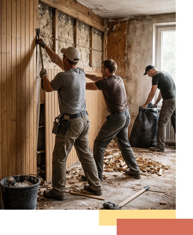 Демонтаж вагонки и вывоз материалов в Магадане