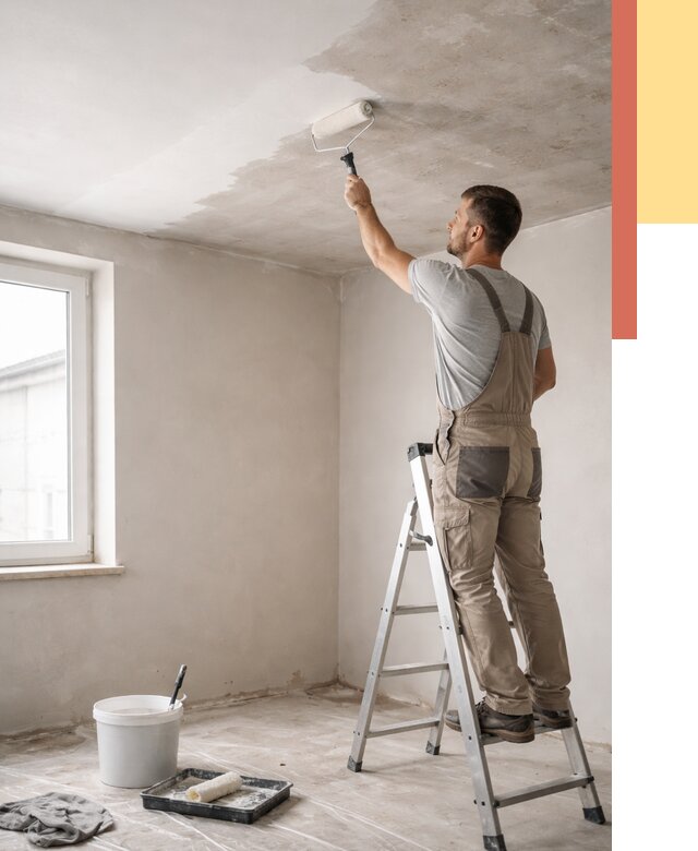 Грунтовка потолка в Магадане от 2556 руб. — быстро и недорого | ОТДЕЛОЧНИК-Мгд