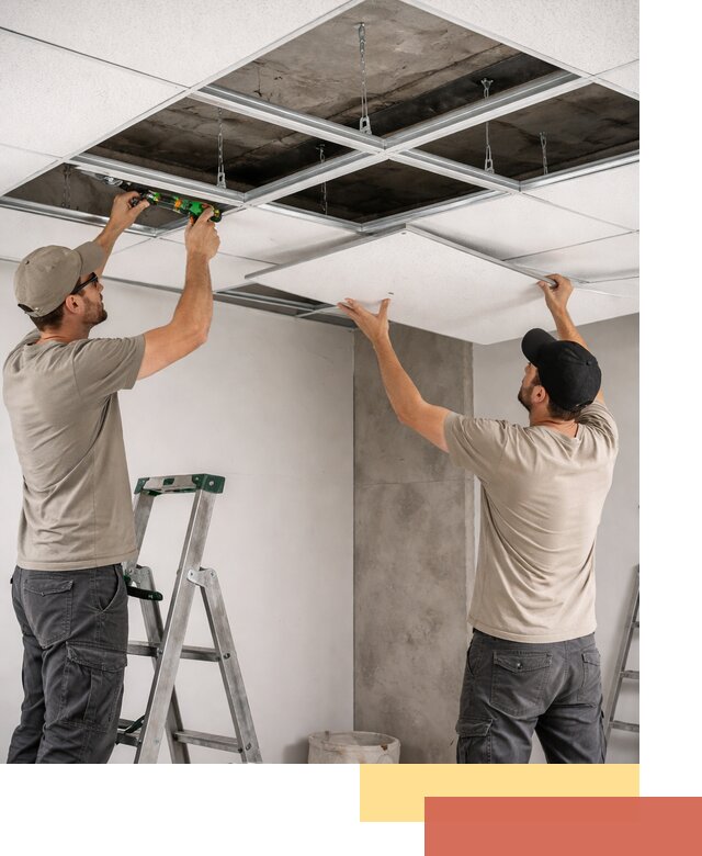 Монтаж потолка Армстронг под ключ в Магадане