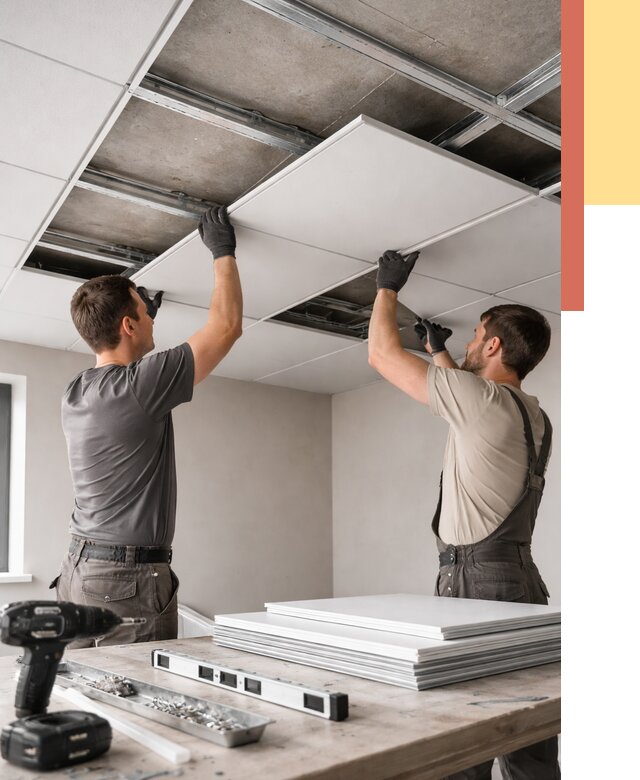 Монтаж кассетного потолка в Магадане от 4600 руб/м2 — установка и сборка | ОТДЕЛОЧНИК-Мгд