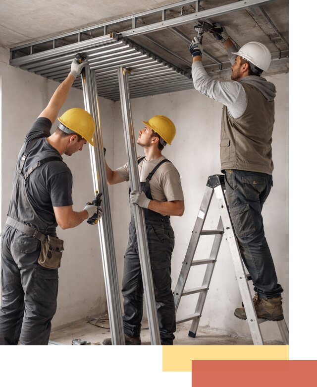 Монтаж реечного потолка под ключ в Магадане