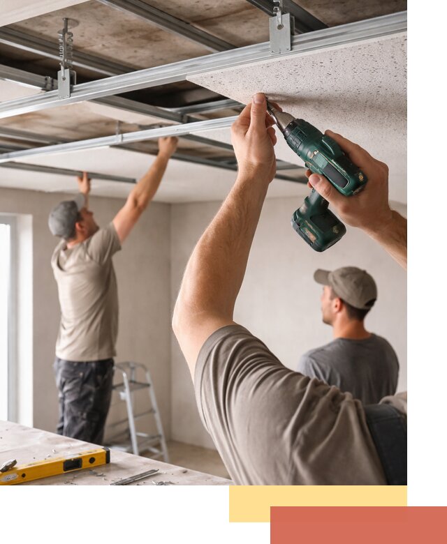 Монтаж акустического потолка в Магадане под ключ