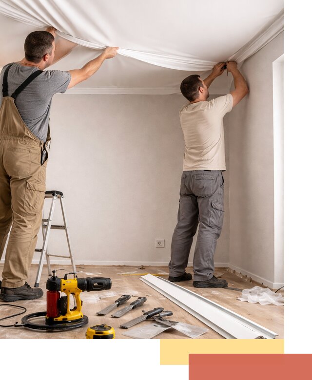 Монтаж ПВХ натяжного потолка в Магадане качественно и быстро