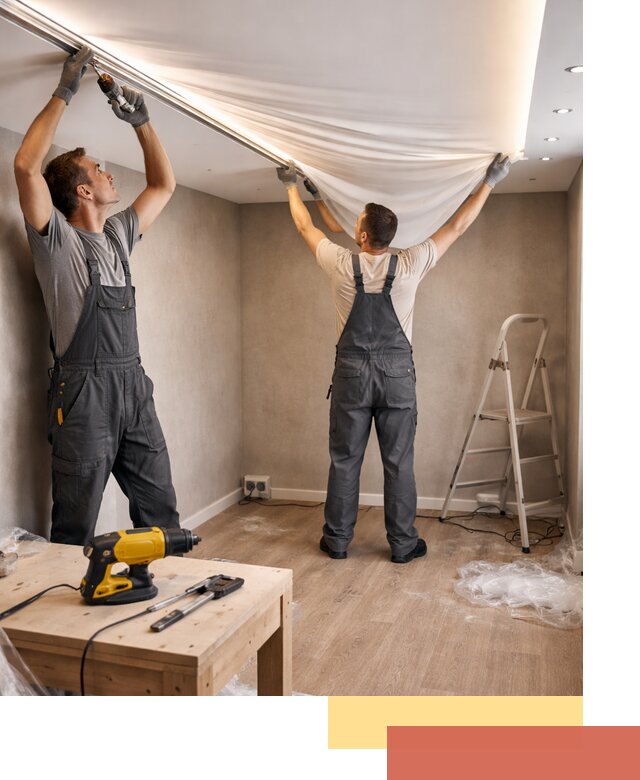 Монтаж натяжного потолка с подсветкой в Магадане цена и сроки