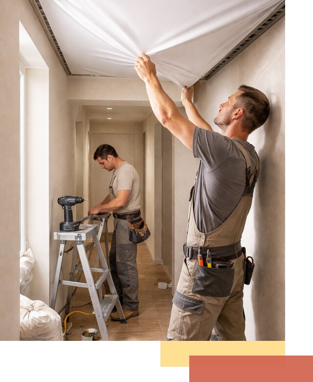 Монтаж натяжного потолка в прихожей в Магадане