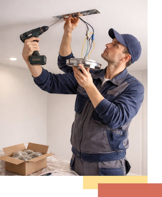 Установка люстры в натяжной потолок в Магадане